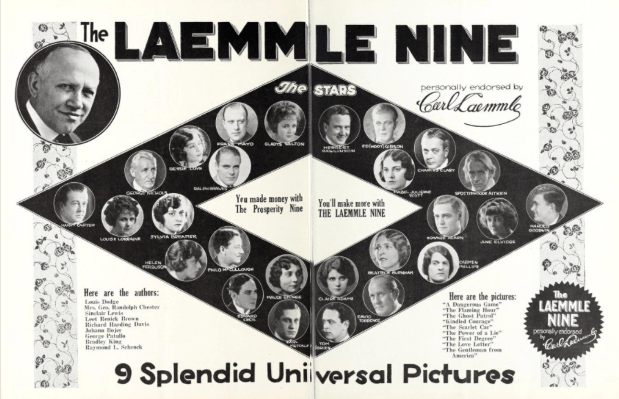 Spread in Universal Weekly (vol. 16, no. 16), December 2 1922. Via Media History Digital Library.